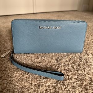 Michael Kors Saffiano Leather Continental Wristlet Wallet